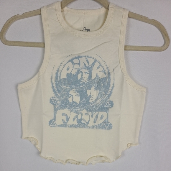 NEW Pink Floyd Forever 21 Graphic Tank Ivory Blue Size M. NWT - Picture 1 of 4